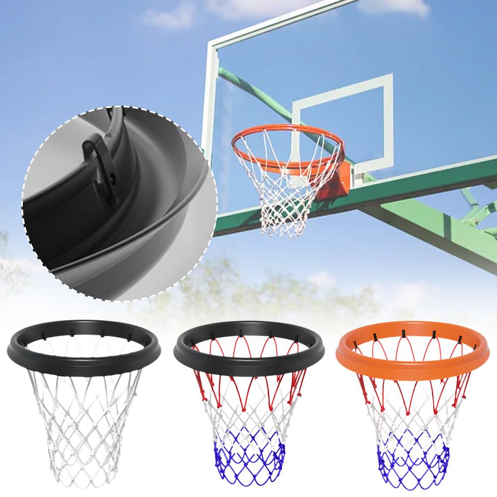 PU Portable Basketball Net Frame Indoor Outdoor Detachable Basketball Net Accessories Portable F5M0