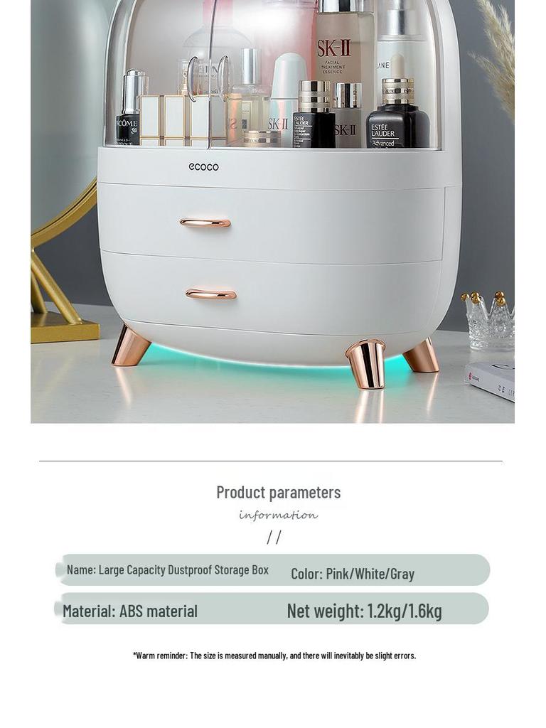 Прозрачный пылезащитный органайзер для косметики: Органайзер для хранения кистей для макияжа и средств по уходу за кожей для туалетного столика