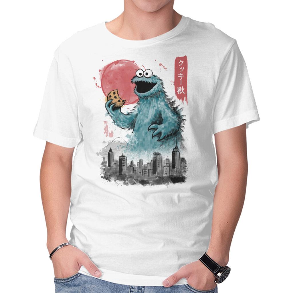 Unisex Crew Neck T-Shirt Cookie Kaiju Graphic Short Sleeve Casual Tee