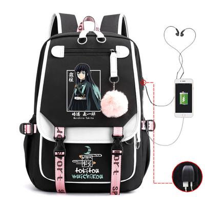 Анимированный школьный рюкзак Ghost Destroyer Blade Trend USB большой вместимости Student Ridge Backpack