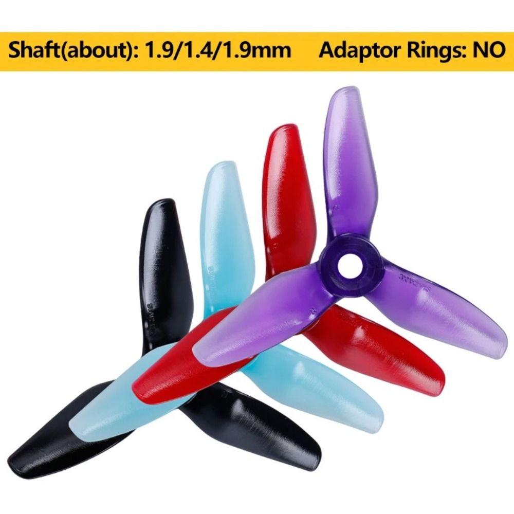 2Pairs New PC Prop T3X3X3 Propeller 3inch Drop-proof 3030 3-Blade Props 3 Blades Forward and Reverse Propeller Drone CineLog