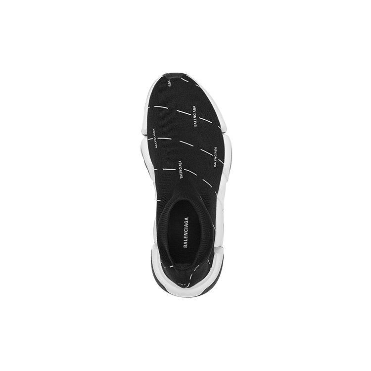 Balenciaga Speed 2.0 Черно-белый логотип Женский 645420W2DBT1090