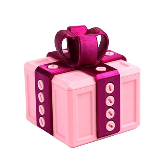3D Printed Annoying Gift Box with Screws Christmas Puzzle Present Box Prank Case Home Office Desktop Decoration Ornament Joke Gag Gift