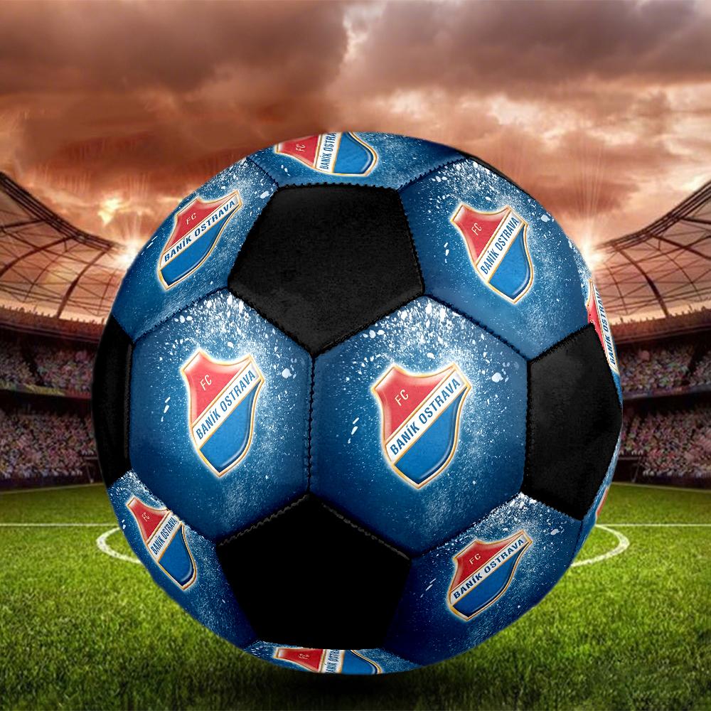 SIZE 5 FC Baník Ostrava Soccer Ball Colorful All Ages Machine Stitched PVC Competition Ready Durable High-Bounce