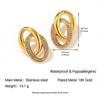 Yingtai 18k Gold Vacuum-Plated, Non-Fading Stainless & Titanium Steel Earrings - European & American Fashion Style for Women