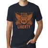 Men’s Vintage Tee Shirt Graphic T Shirt Feel The Liberty Navy