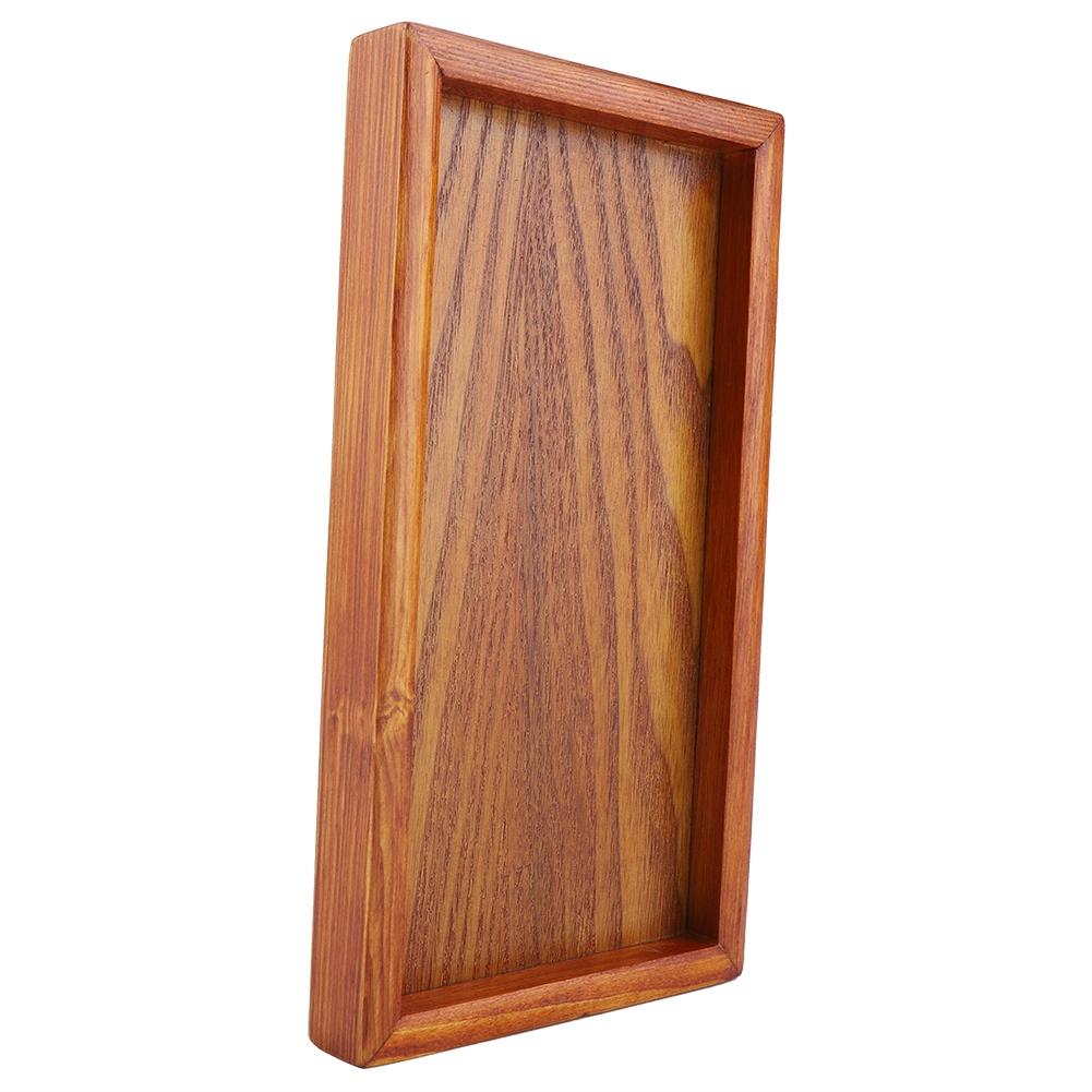 Прямоугольный деревянный поднос для чая, сервировочный стол, тарелка, блюдо для хранения закусок, блюдо для домашнего отеля