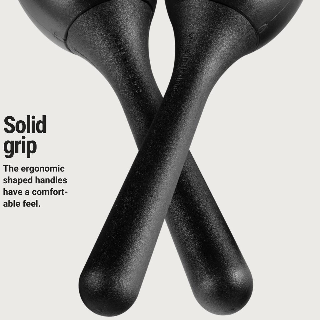 MEINL Percussion Plastic Egg Maracas (Pair) in Black (PEMBK)