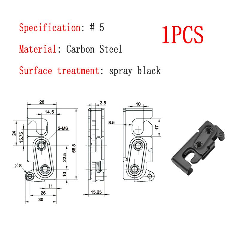 1PCS Drive Lock Car Door Self-locking Door Latch Rotating RV Trailer Concealed Door Latch Lock Medical Ambulance Ship Accessorie