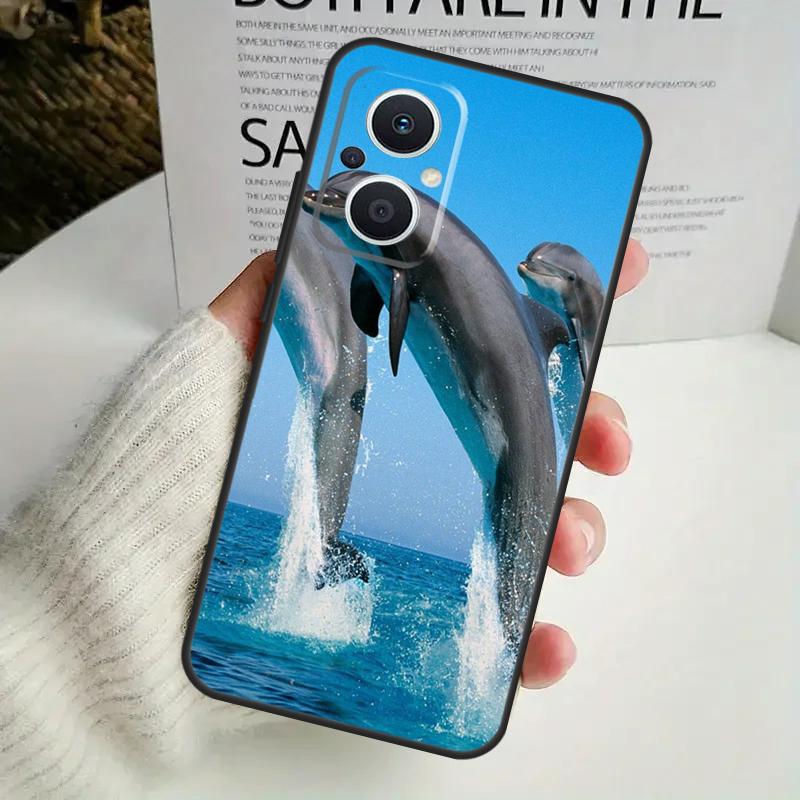 Animal Dolphin Case For OPPO Reno 8 7 6 5 4 Lite 8T 5Z 4Z 10 11F OPPO Find X5 X6 Pro X2 Neo X3 Lite Cover