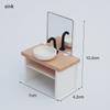 1/12 Dollhouse Simulation Washbasin Tub Toilet Model Dollhouse Bathroom Decor Dolls House Miniature Furniture Accessories