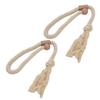 2PCS Curtain Tieback Cotton Curtain Holdback Rope Curtain Magnetic Cord for Household
