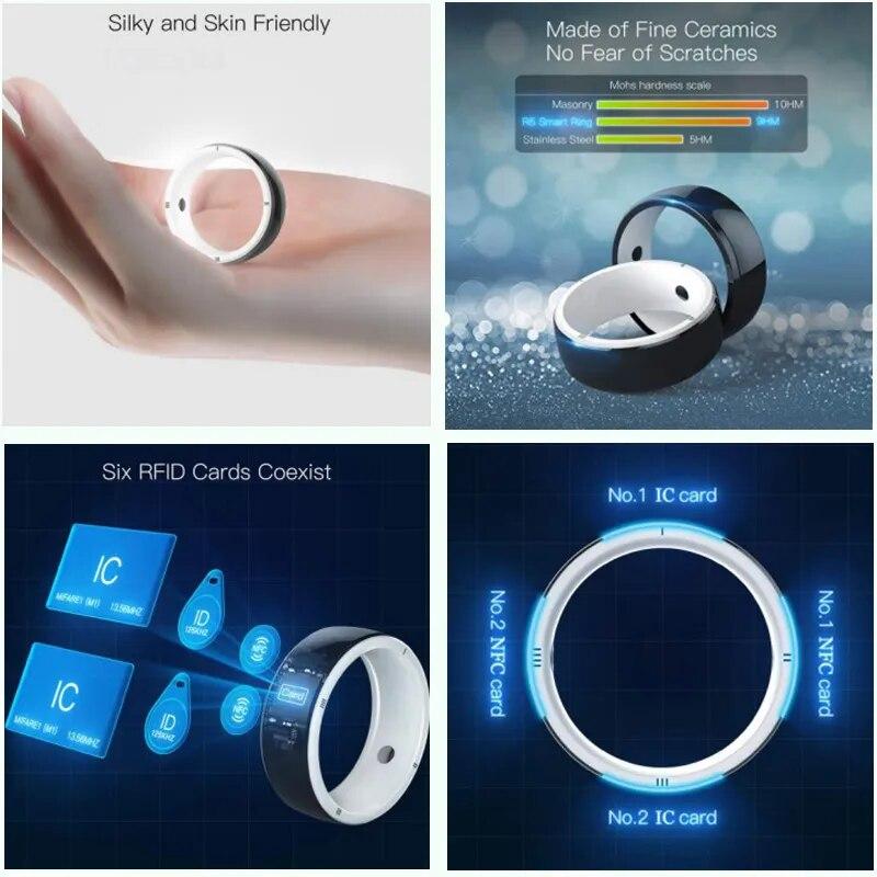 2023 Newest Jakcom R5 Smart Ring 6 RFID Cards Smart Sharing Smart Wearable Device for GPS ID IC NFC IOS Android WP Mobile Phones