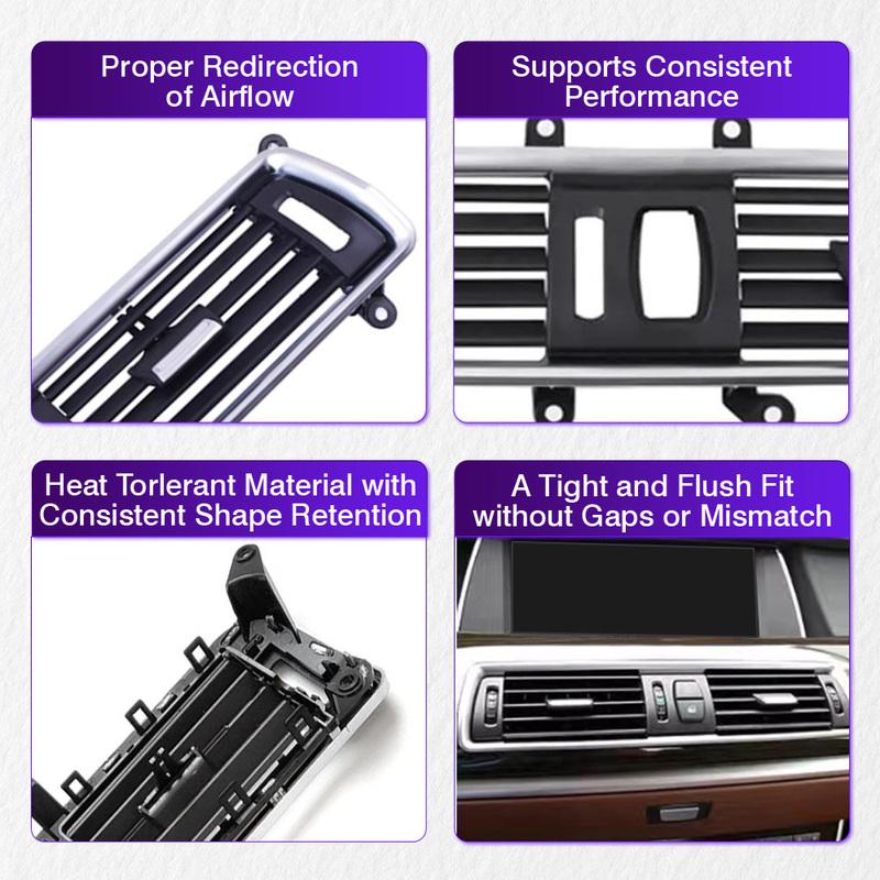 Front Central Air Conditioner AC Vent Grille Outlet Panel for BMW 5 GT Series F07 528 535 550 2010-2017 64229142584 64229142590