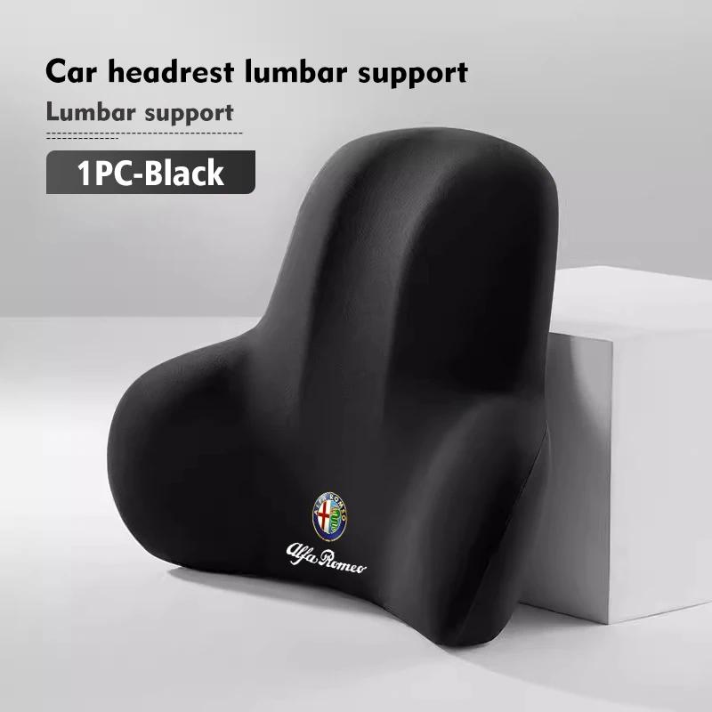 Car Stickers For Alfa Romeo Car Driver Seat Headrest Lumbar Support Pad Neck Pillow Interior Accessories For Alfa Romeo Giulia 1
