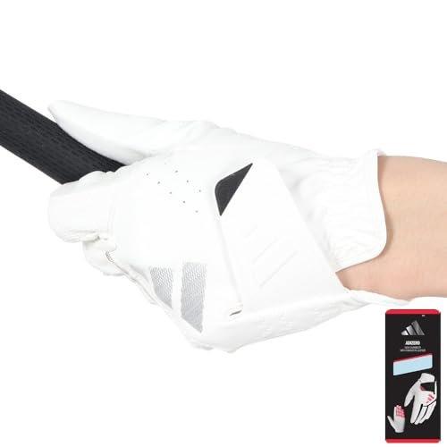 adidas Golf Glove Adizero Glove Men's Durable Soft Grip Synthetic Leather White Lucid Red KVH42 JE7177