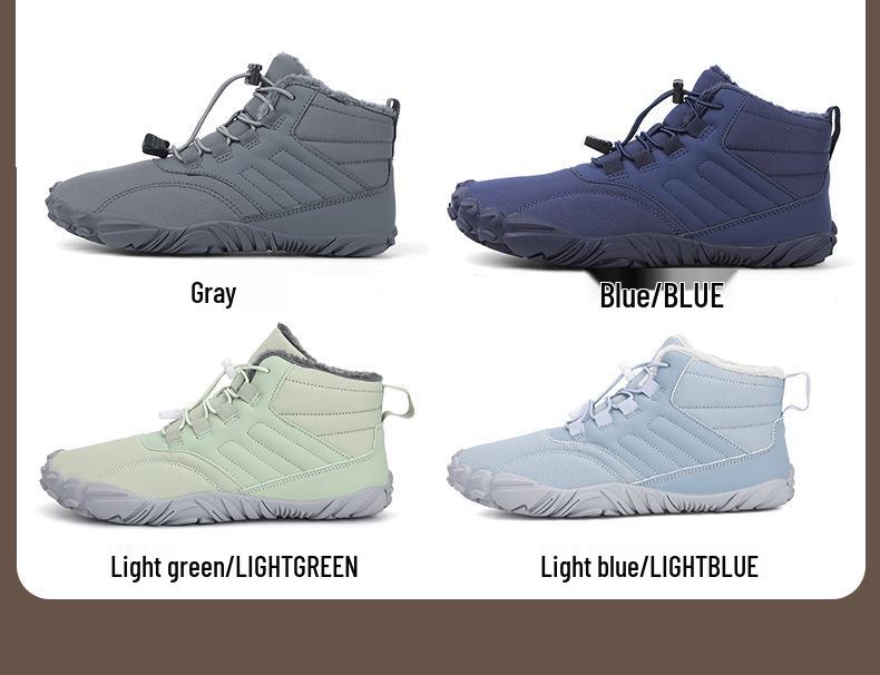 Водонепроницаемые Нескользящие Хлопковые Зимние Ботинки: Бархатная подкладка, Утепленные ботинки для пешего туризма на открытом воздухе для женщин и пар
