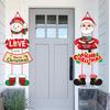 Exclusive Christmas Door Hanger Decorations: Santa Claus, Snowman, and Festive Props
