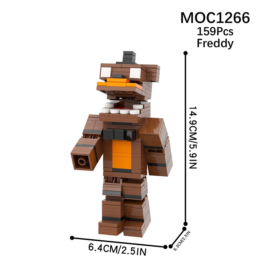 MOC 5 Ночей у Фредди Хоррор Игра Аниме Фигурка Медведь Строительный Блок Кирпич Фестиваль Рождественские Подарки Игрушки Для Детей Украшение