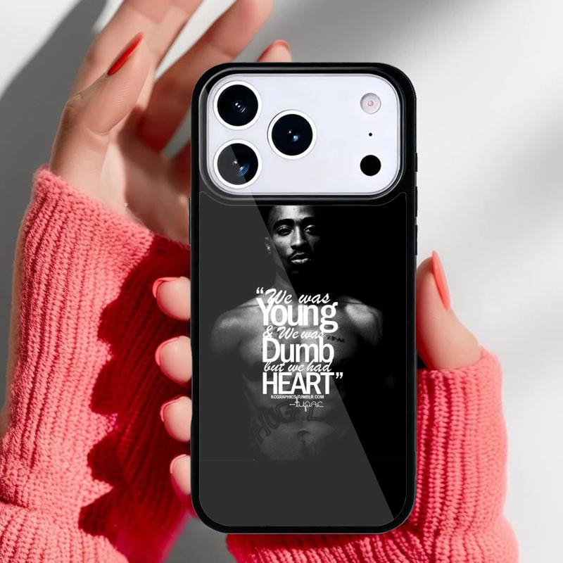 Rapper 2pac Singer Tupac Phone Case for iPhone 17 Air 16e 15 14 13 Pro Max Back Cover for 12 11 Pro Coque
