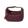 Miu Miu Matelassé Brand Logo Lambskin Tote Bag Women handbags Burgundy 5NE026_AFPP_F0007