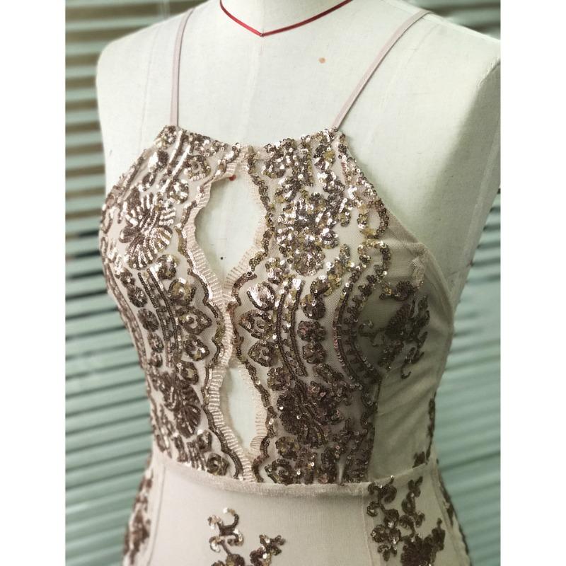 Women's Pass WISH Amazon Casual Holiday Party Sexy Backless Sequin Dresses