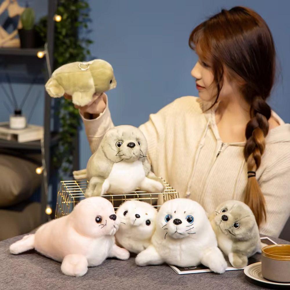 Stuffed Animals Seals Plush Toy Big Eyes Stuffed Seals Boys Girls Sea Lion Plush Birthday Gift