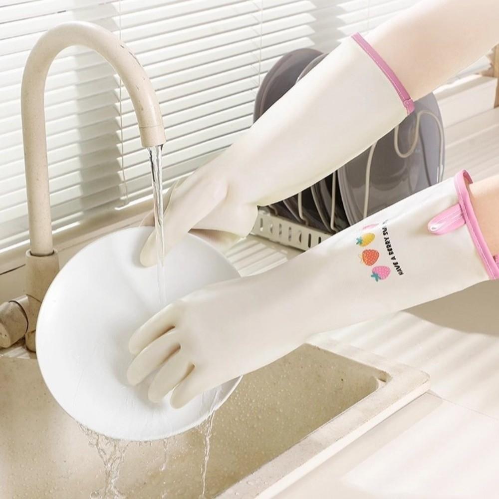 Wear-resistant Kitchen Gloves Waterproof Food Grade Cleaning Gloves Thickened Cartoon Dishwashing Gloves Household Cleaning