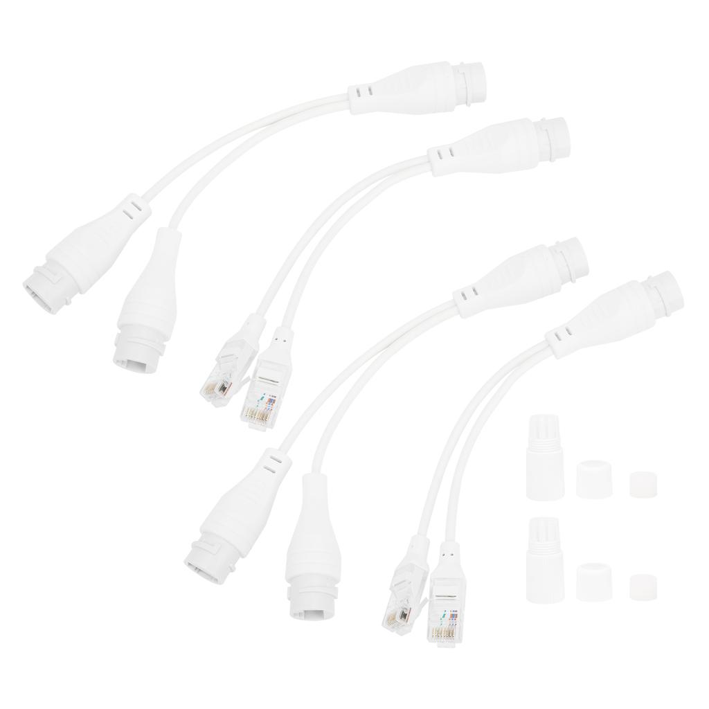 2Set POE Splitter Separator Adapter Cable 1 To 2 CCTV Video Transmission Rainproof Injector