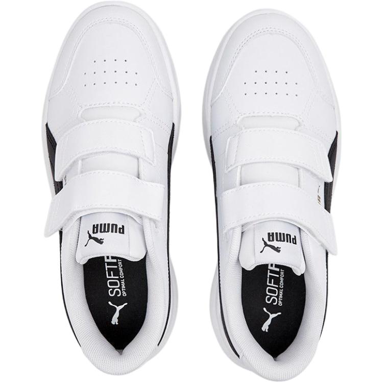 Puma Evolve Court V Jr Versatile Comfortable Low-Top Kids Skate Shoes Men Skate Shoes White Black 404315-01