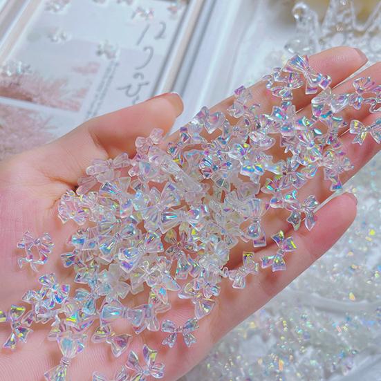 50 шт./компл. украшение для ногтей в виде банта Aurora 3D смоляной маникюрный блестящий бант DIY стразы для украшения