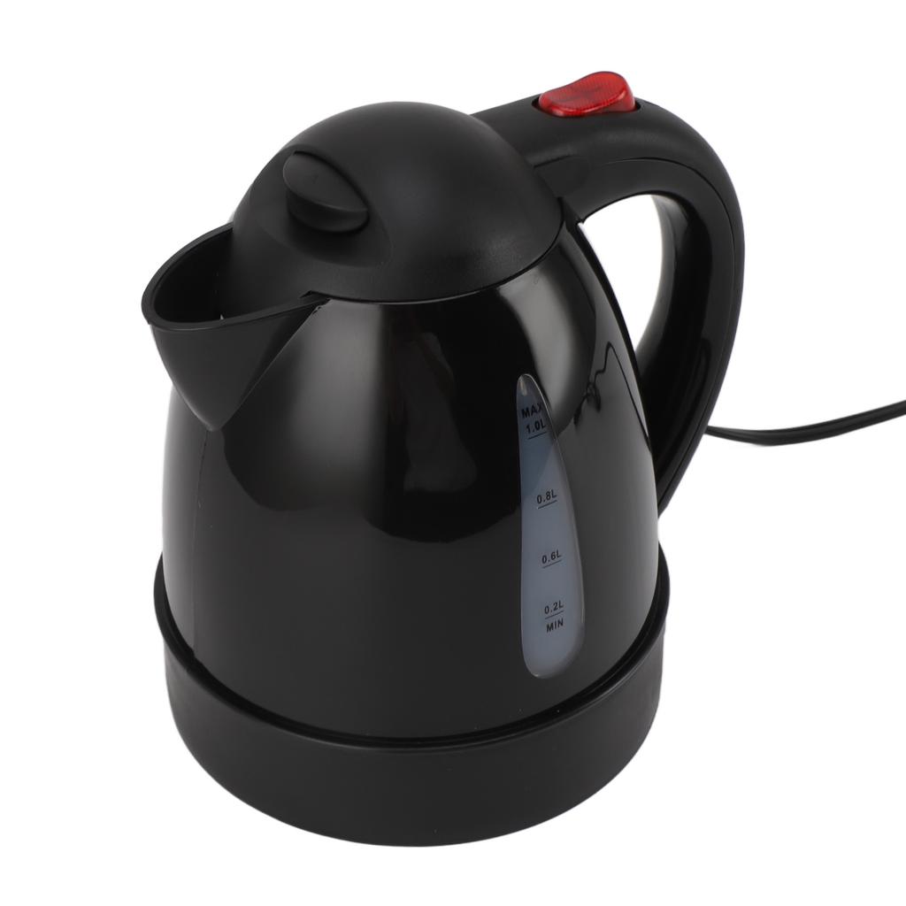 Electric Kettle 150W 1L Black Road Hot Water Boiler Stainless Steel Liner Auto Shut Off Tea Kettle