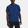 Under Armour Сплошная спортивная футболка с круглым вырезом с коротким рукавом, мужские топы, фантом-синий 1376518-471