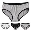 Women Panties Mid Waist Good Breathability Contrast Color Briefs Slim Fit Thin Quick Dry Casual Sport