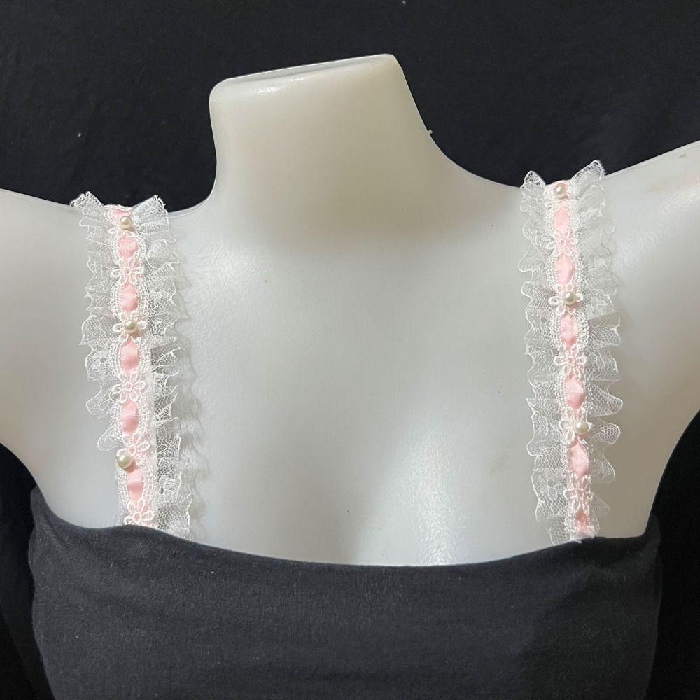 Sweet Flowers Shoulder Straps Removable Lace Lingerie Strap Fashion Elastic Bra Strap Dress