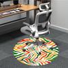 1pc Abstract Pattern Office Round Rug, Non-slip, Soft and Durable Office Rug for Interior Decoration, Perfect for Office, Beautiful Decoration yy26031