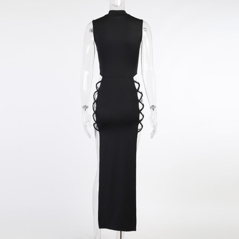 Sexy Sleeveless Bandage Dress For Women Club Party Backless Summer Skinny Elegant Black Tank Dresses