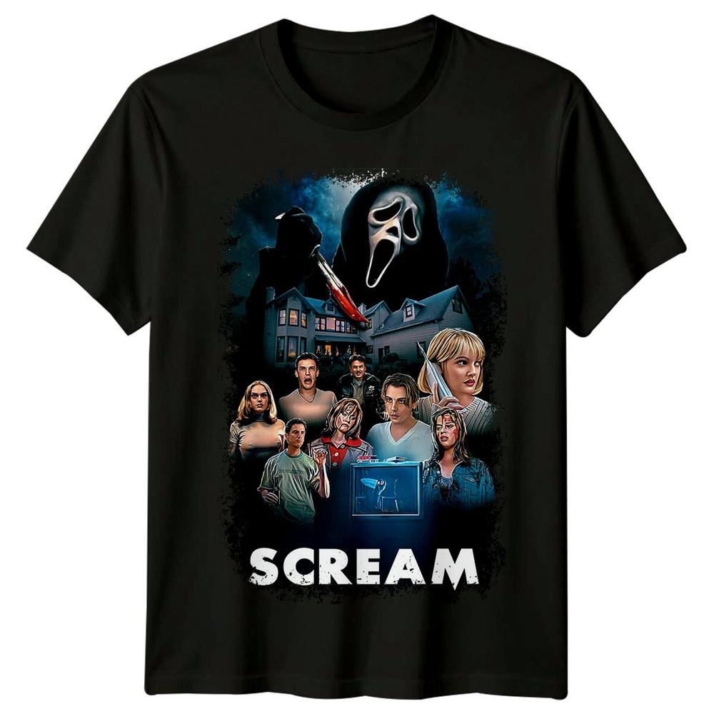 Scream 1996 Movie Poster Inspired Tshirt Retro 90s Tee Unisex
