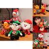 Adorable Plush Christmas Santa Claus Doll Soft Reindeer Elf Snowman Toys For Kids Gifts
