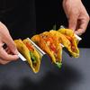 Stainless Steel Taco Holder Non-stick Reusable Pancake Stand Holds Up To 3 Tacos Dishwasher & Microwave Safe Burrito Holder Tray Kitchen Baking