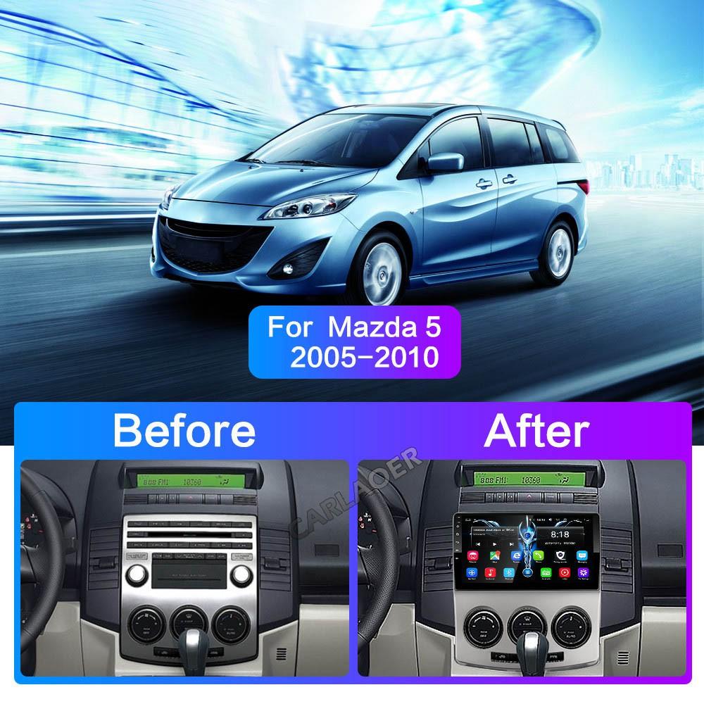 icreative 2 Din Android Auto Radio for Mazda 5 2005-2010 Car Radio Multimedia GPS Track Carplay Multimedia Player Stereo