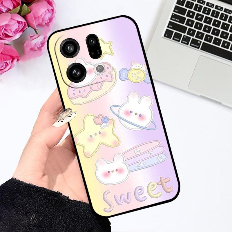 Чехол для Oppo Find X9 Pro FindX9 PLJ110 Мягкий ТПУ Силиконовый Чехол для Телефона Для OPPO Find X9Pro X 9 Pro Защитная Задняя Крышка Мультяшный