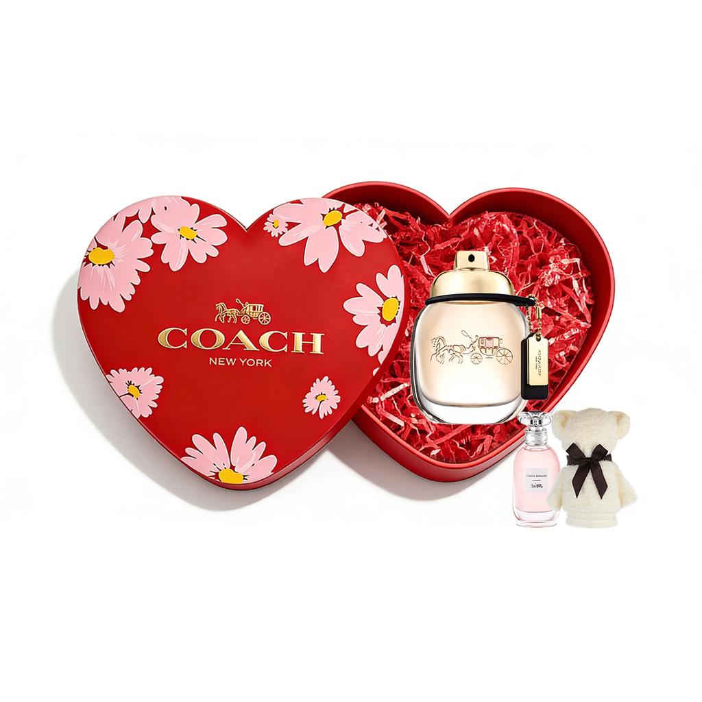 Coach Женская коробка в форме сердца New York, Женский парфюм EDP с тем же названием, Цветочный аромат