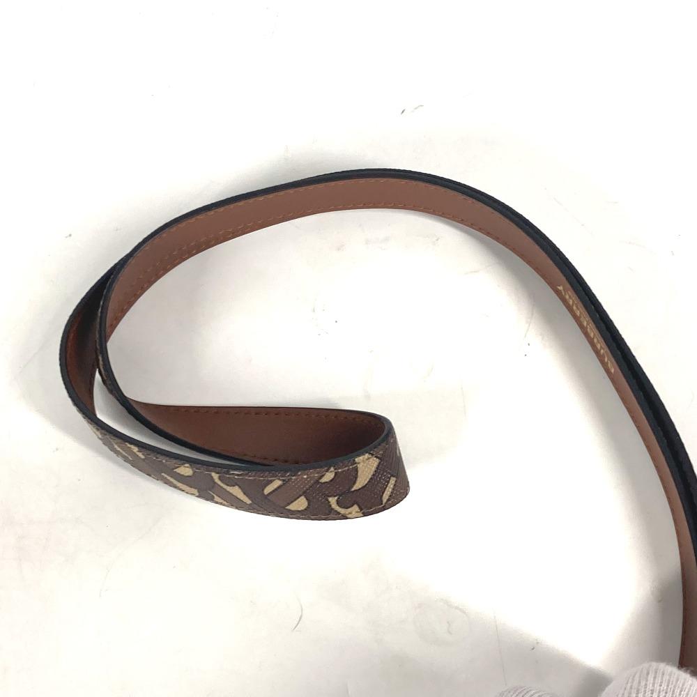 BURBERRY 8025468 TB logo Neck Strap Accessories strap Leather Brown Unused