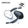 WTZMOTO Motorcycle Handlebar Side Rearview Black Mirrors, Harley-Davidson Mirrors,