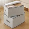 Foldable Fabric Storage Box with Zipper, Large Capacity Clothes Organizer for Bedroom, Closet, and Under Bed Storage