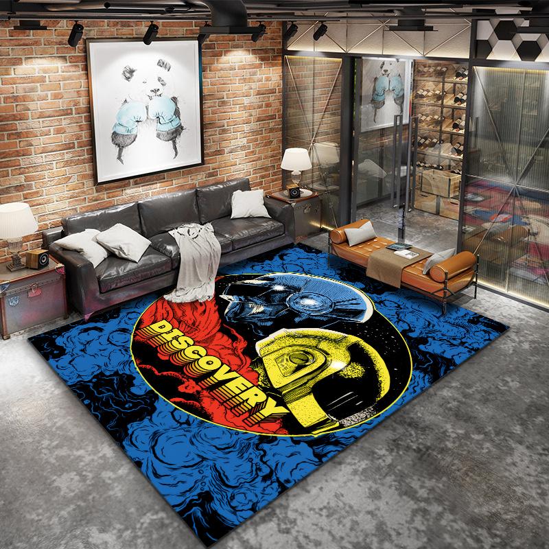 Daft Punk Carpet Rug for Living Room Bedroom Home Sofa Decoration,Kids play Nonslip Floor Mat