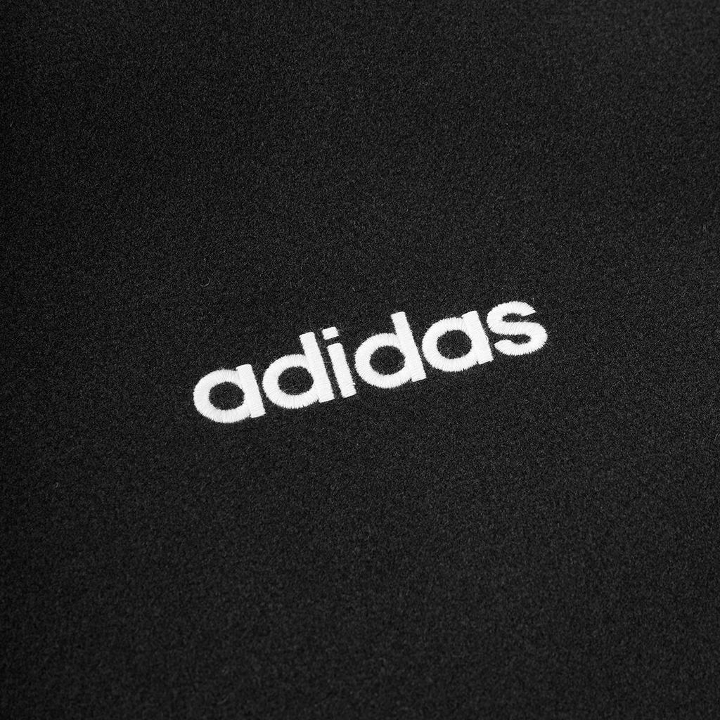 Adidas Теплая ветрозащитная повседневная хлопковая куртка с длинным рукавом и принтом букв, черная куртка унисекс JL9568