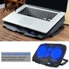 Охлаждающая подставка для ноутбука с USB-портами, 6 скоростей вентилятора, металлическая сетка, быстрое рассеивание тепла, универсальная регулируемая высота, подставка для ноутбука, центральный вентилятор-охладитель