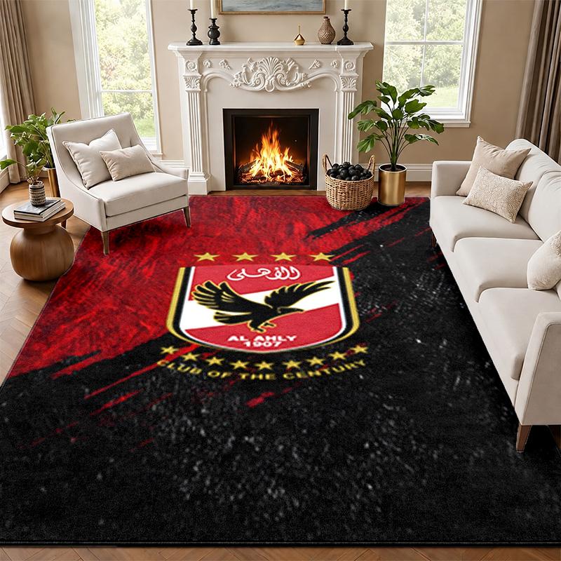 Al Ahly FC Carpet Door Mat for Living Room or Bedroom Protective Mat Under Chair Office Decoration Christmas Gift Birthday Present